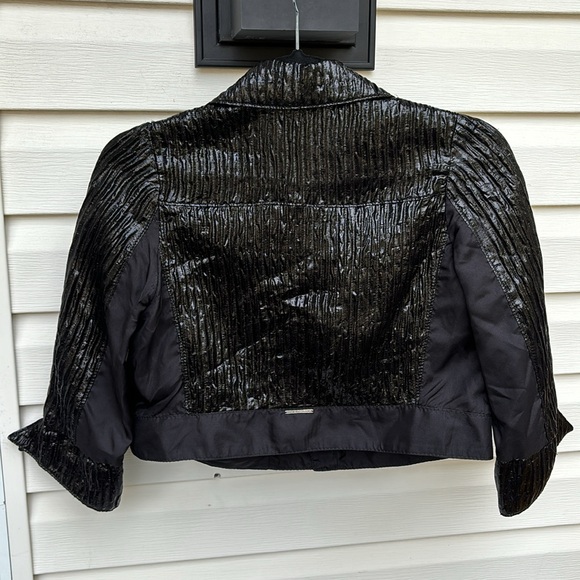 ELISE OVERLAND LADIES BLACK SHINY ZIPPER TOP-4 - Picture 5 of 8